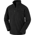 Heren Fleece Sweater Result Recycled Half-Zip R905X Zwart